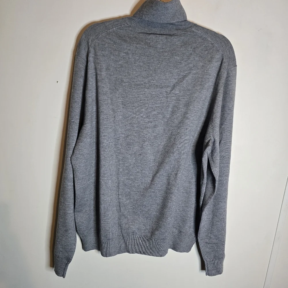 Stafford Mens XL Grey knit turtle neck new